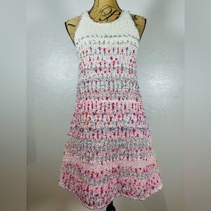 CHANEL Multicolor Tweed Midi Dress